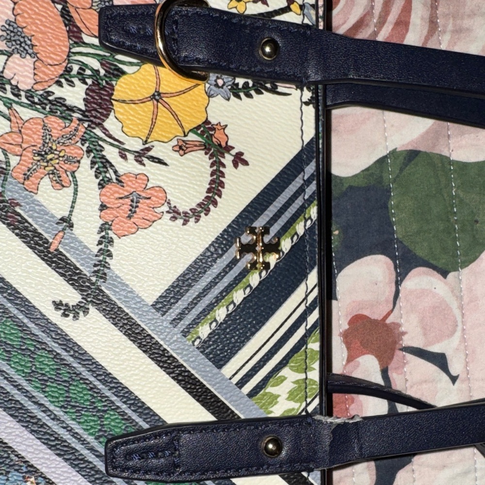 Tory Burch RARE Multicolor Floral Tote & Wallet Set - Picture 3 of 16